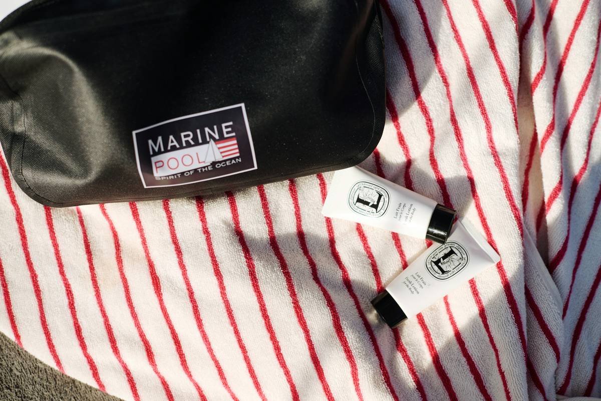 Before-and-after shot of someone using seaweed-based skincare products, highlighting improved radiance and hydration.